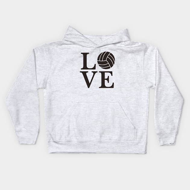 Volleyball Love Kids Hoodie by ArtStopCreative